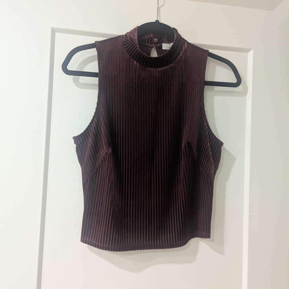 Elegant Burgundy Sleeveless Top